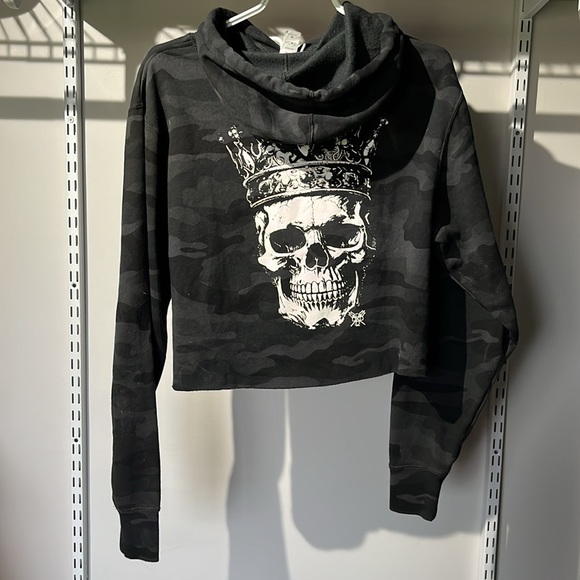 The Drive Cropped Distressed Hoodie - Picture 3 of 4